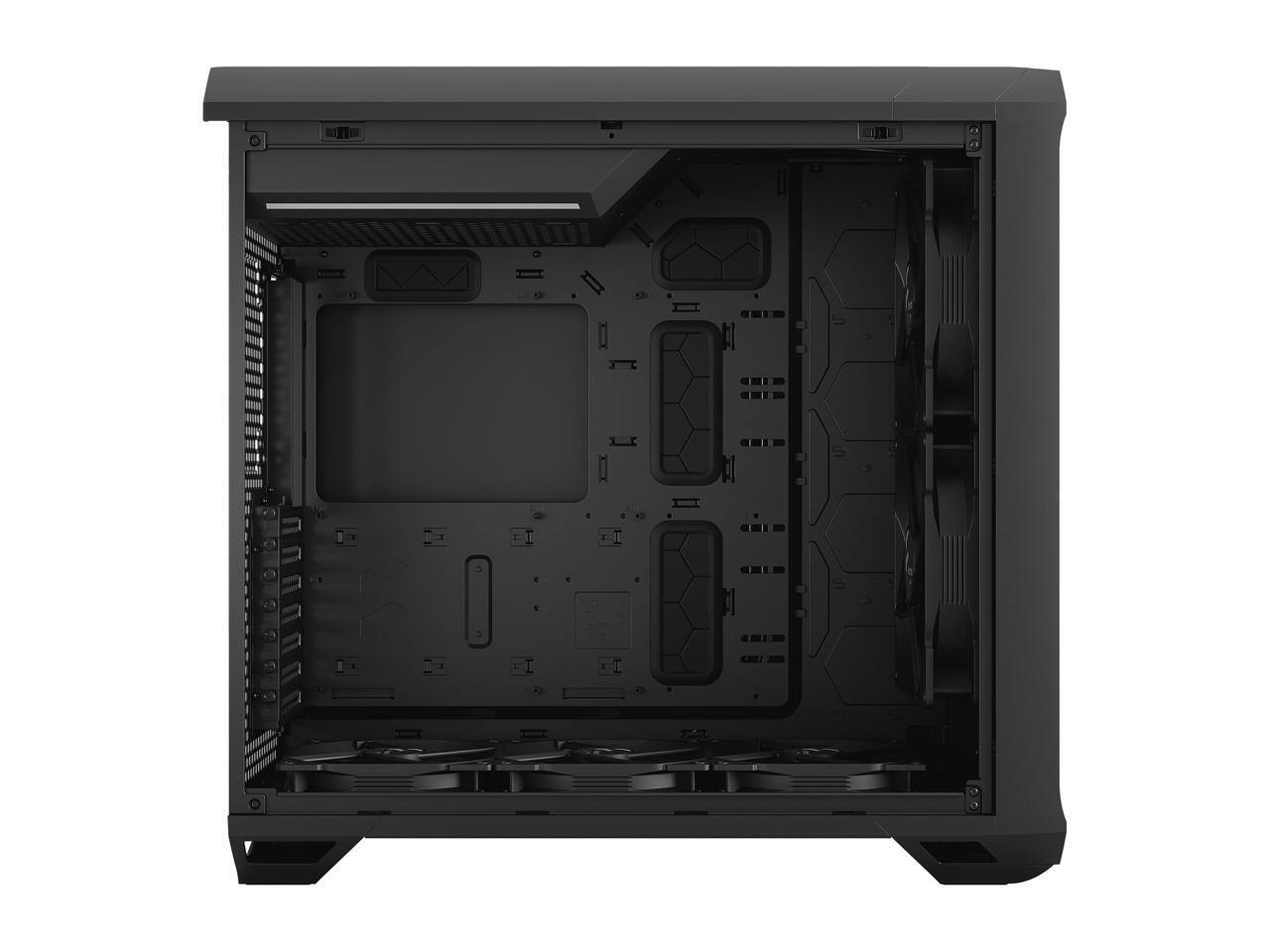 Alt View 7. Fractal Design - Fractal Design Torrent E-ATX Black Solid High-Airflow Mid Tower Computer Case - Black.