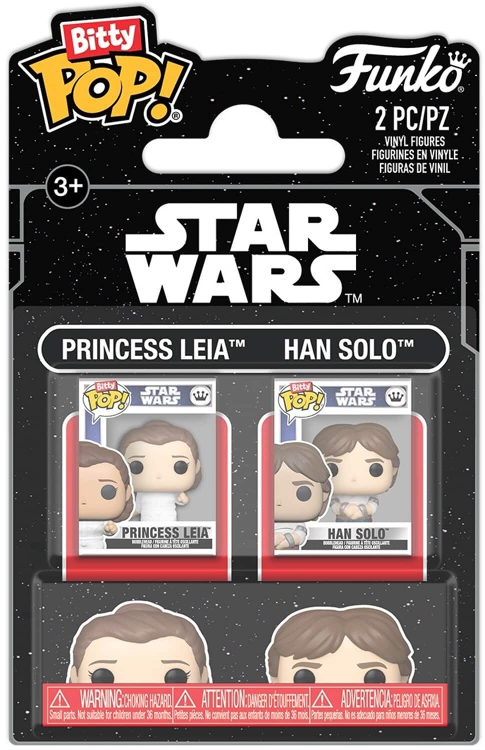 Photos - Action Figures / Transformers Funko  Bitty POP: Star Wars Empire Strikes Back 2-Pack - Leia and Han - COLLECTIBLES - Multicolor 889698889421 