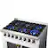 Alt View 4. Forno Appliances - 36 in. Wide 6 Burner Galiano 5.36 Cu. Ft. Freestanding Dual Fuel True Convection Range - White.