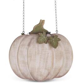 K&K Interiors - Whitewashed Pumpkin Wood Arrow Replacement Sign 13 inch - Arrow Sold Separately - Beige