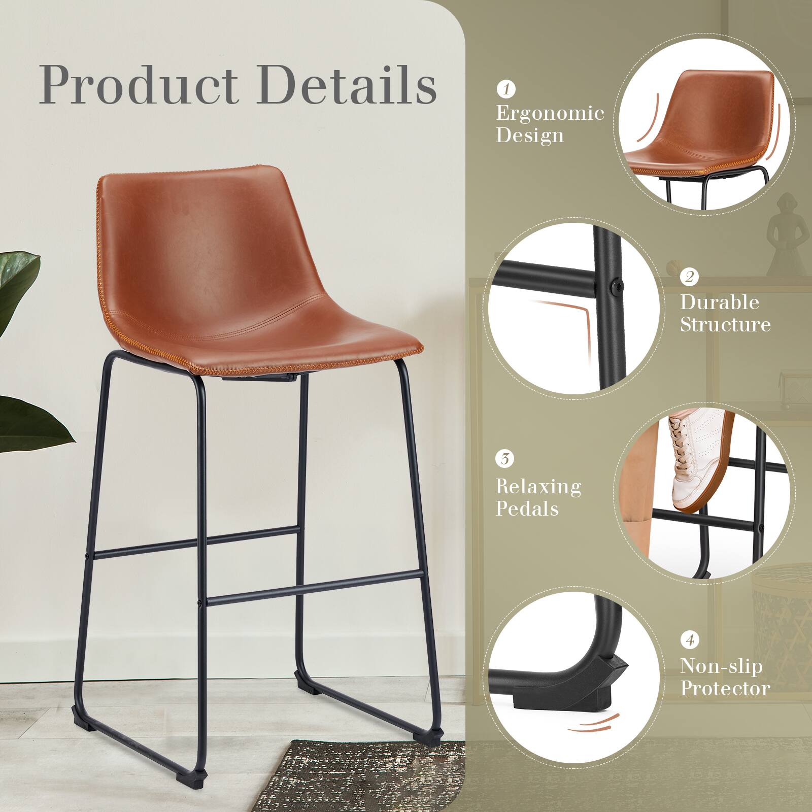 Product Details  
1. Ergonomic Design  
2. Durable Structure  
3. Relaxing Pedals  
4. Non-slip Protector