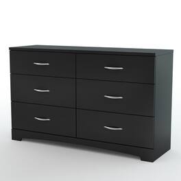 Hivvago - 6-Drawer Dresser for Contemporary Bedroom - Black
