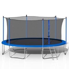 LOVMOR - 14 FT Trampoline with Ladder and Safety Enclosure Recreational Trampoline for Adults