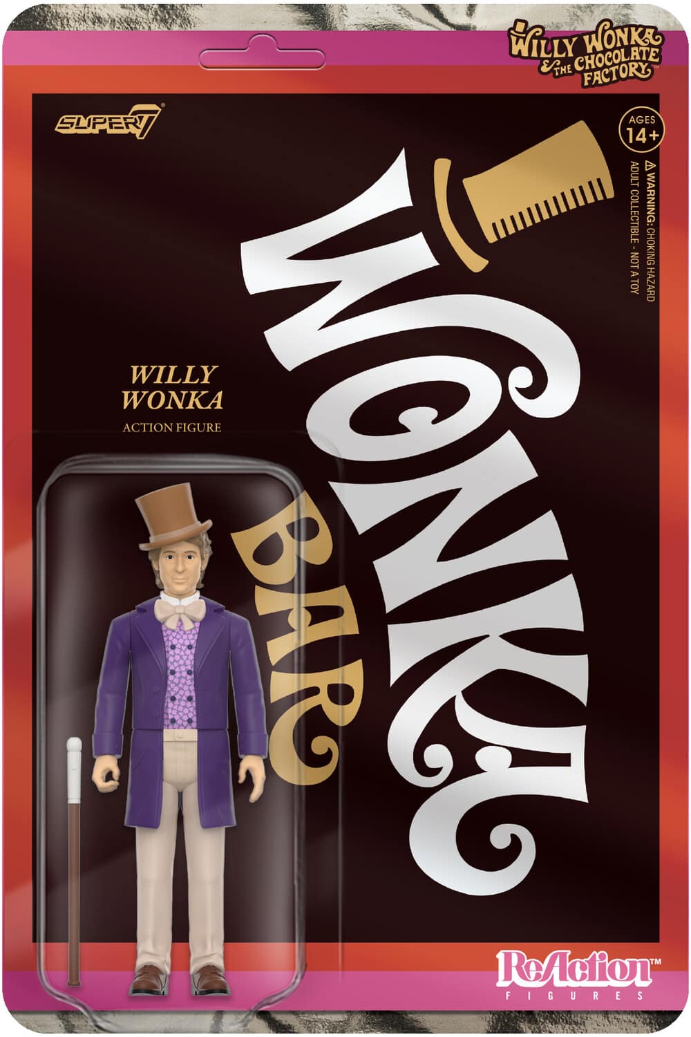 Super7 - Willy Wonka & the Chocolate Factory - Willy Wonka ReAction Figure Wv1 - Multicolor