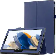 Front. SaharaCase - EliteFold Folio Case for Samsung Galaxy Tab A9+ - Navy Blue.