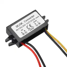 Unique Bargains - DC 8-36V to 5V 2A 10W Step Down Adjustable Voltage Converter IP67 Waterproof for Car Truck Solar - Black