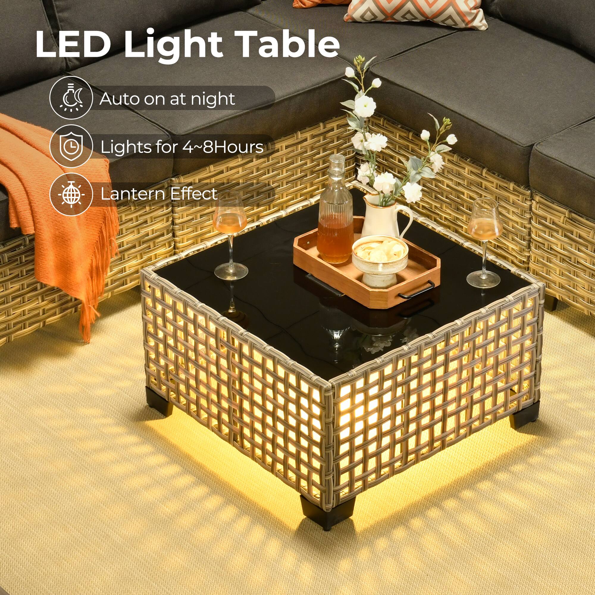 LED Light Table

- Auto on at night
- Lights for 4~8Hours
- Lantern Effect