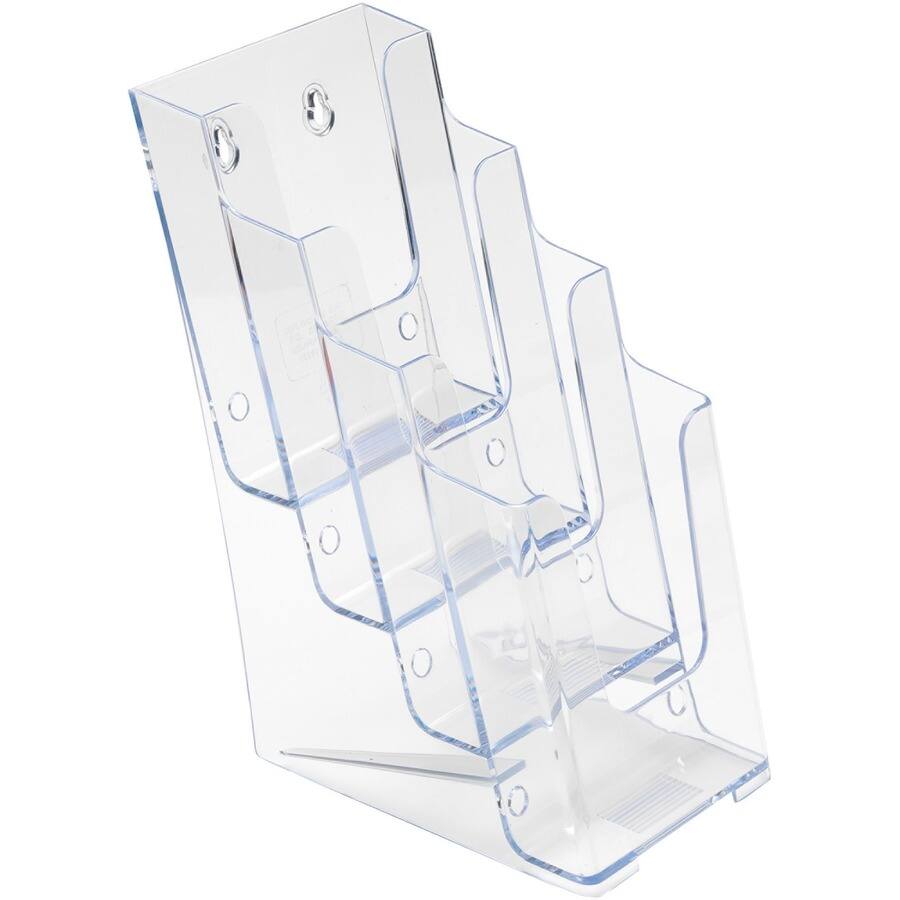 Left. Staples - Staples® Literature Holder for Leaflets, Crystal Clear Plastic (77701).