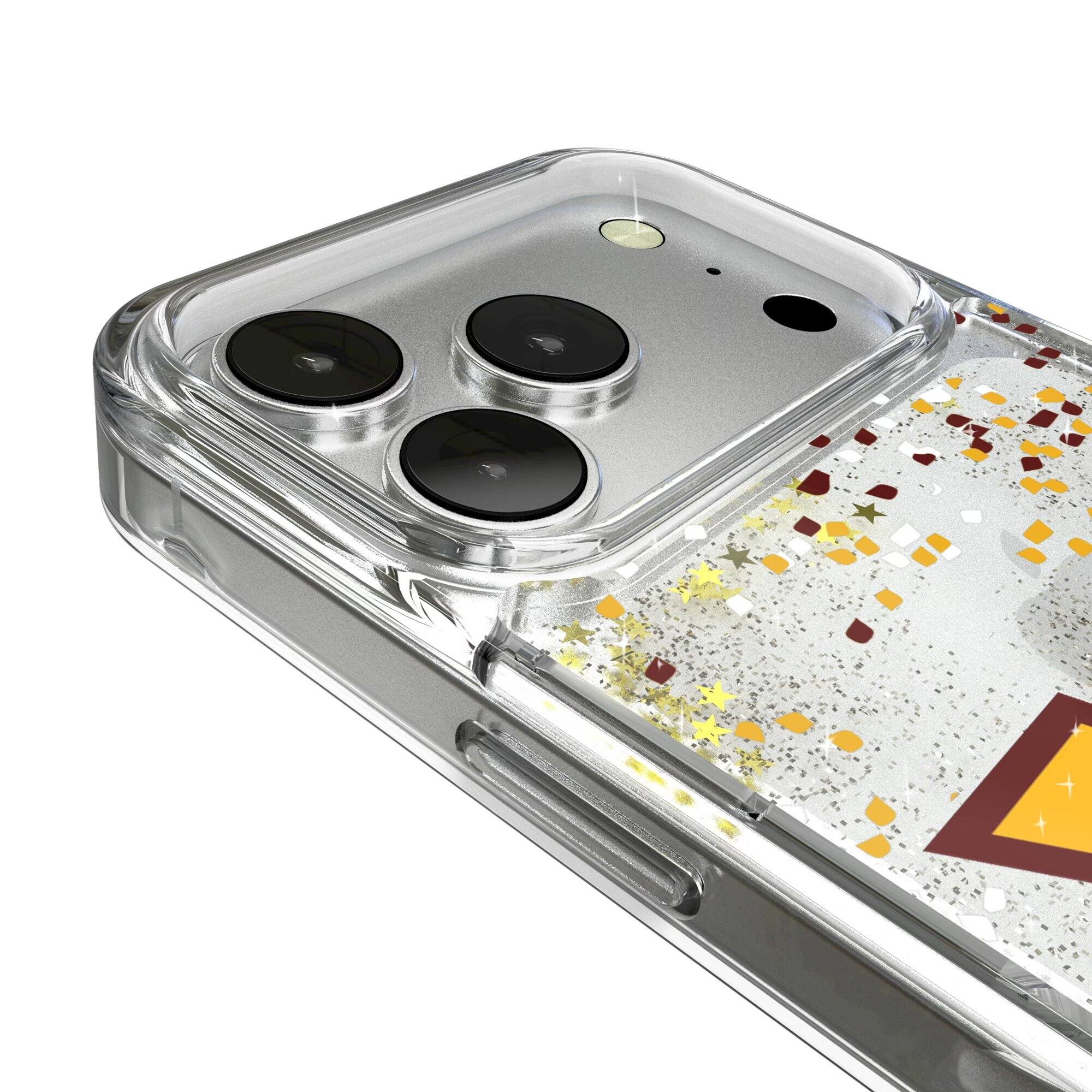 Alt View 2. Keyscaper - Washington Commanders iPhone Glitter Case with Confetti Design - 17 Pro Max - Multicolor.