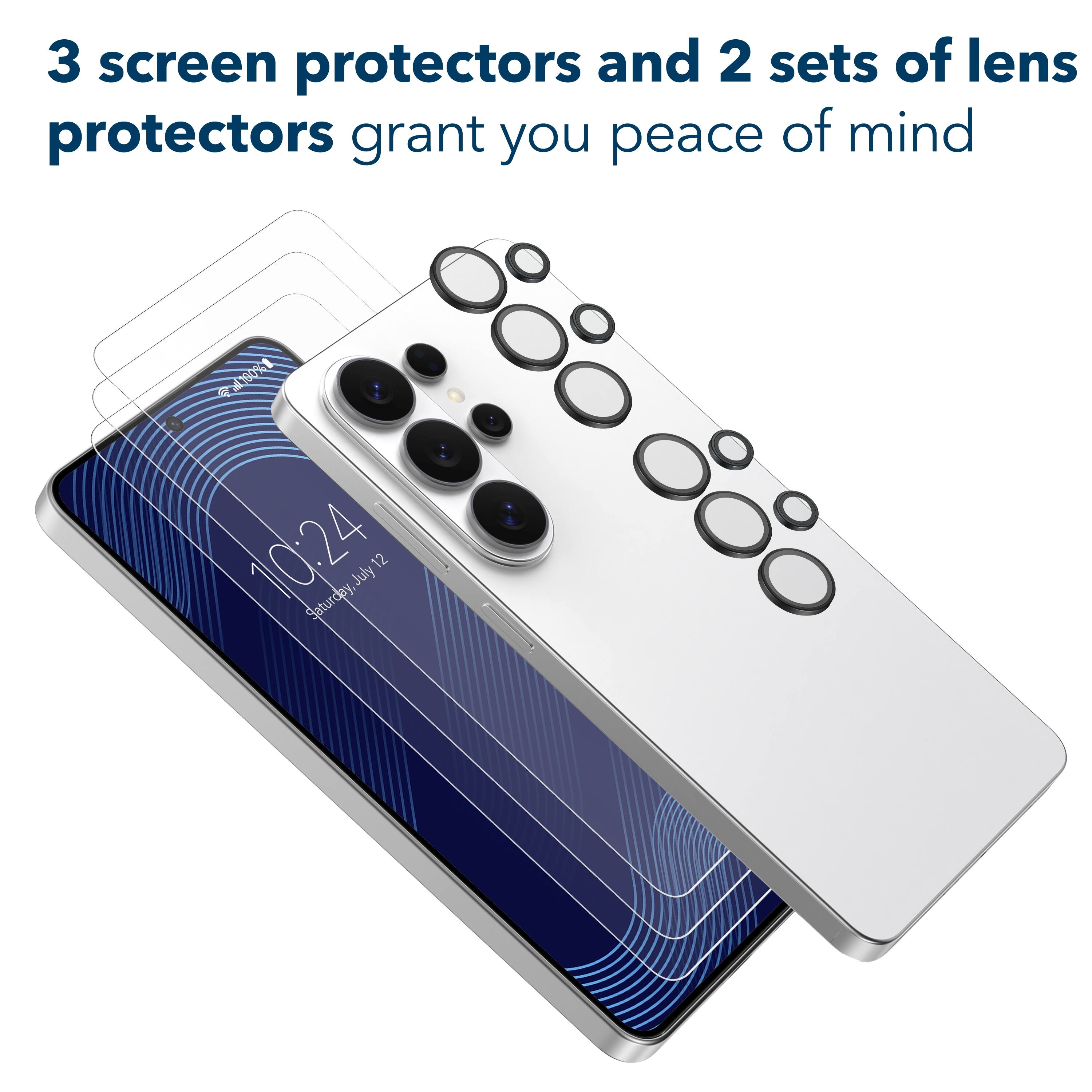 3 screen protectors and 2 sets of lens protectors grant you peace of mind

10:24  
Saturday, July 12