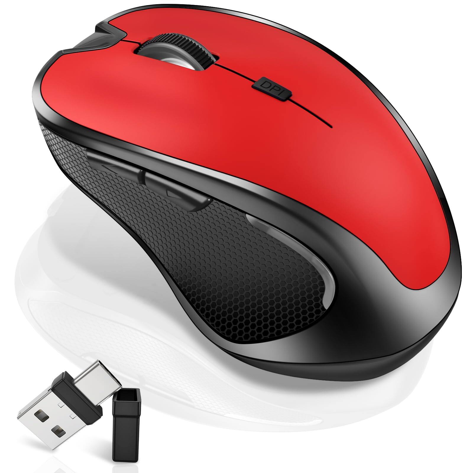 3.Bluetooth Wireless Mouse (Red)