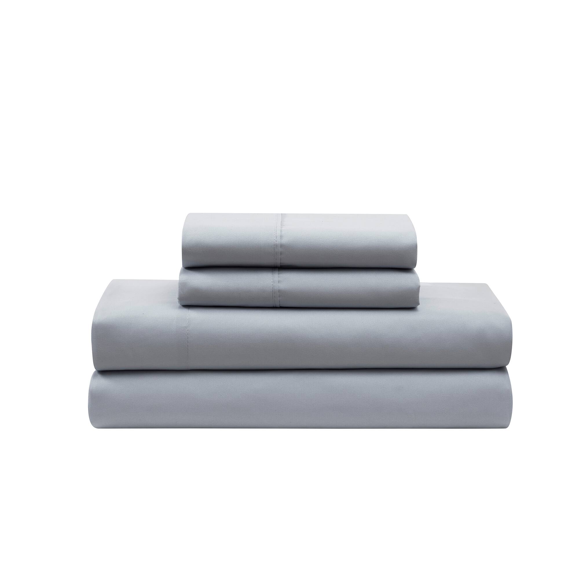 Back. Sweet Home Collection - 7 Piece Loralie Bed in a Bag Comforter & Sheet Set - Queen - Gray.