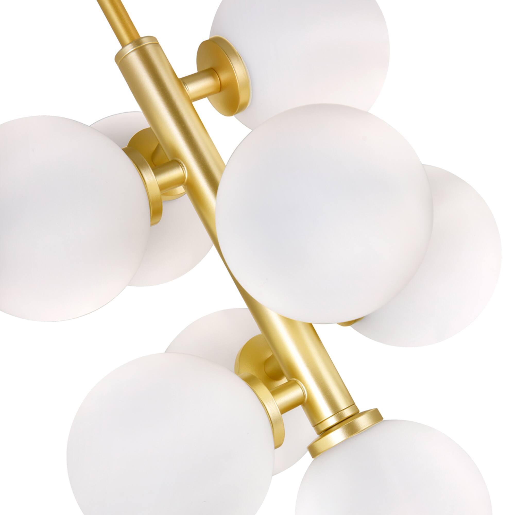 Alt View 1. CWI Lighting - Arya 8 Light Pendant With Satin Gold Finish - Satin Gold.