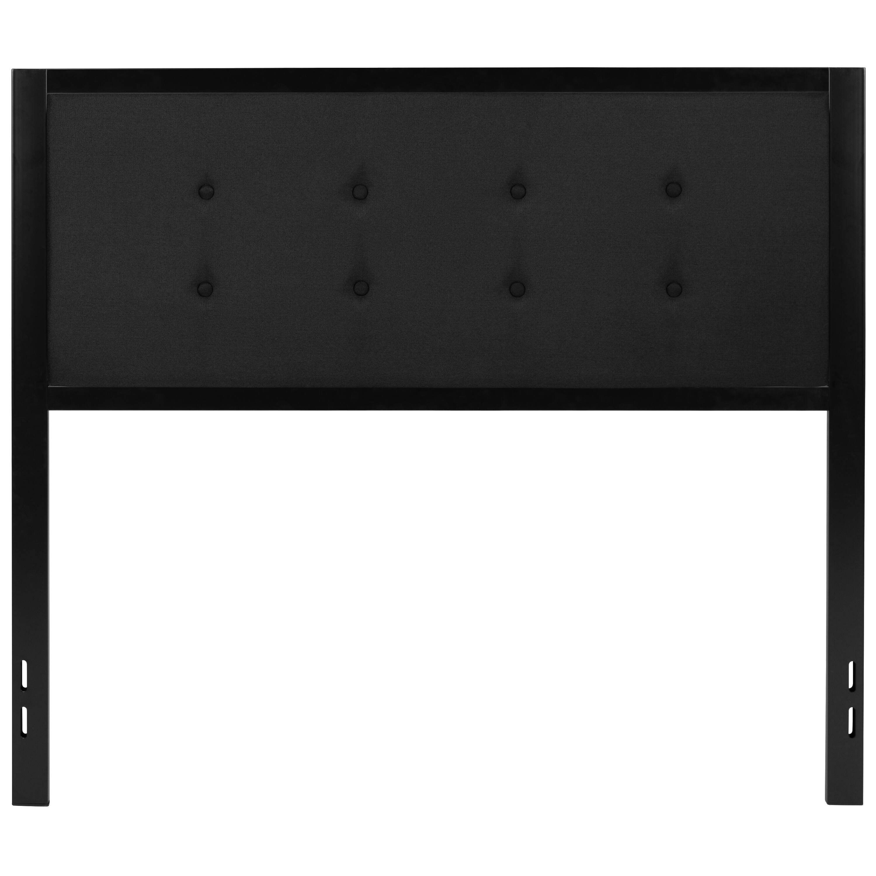 Alt View 8. Emma + Oliver - Upholstered Metal Panel Tufted Headboard - Modern Headboard - Black.