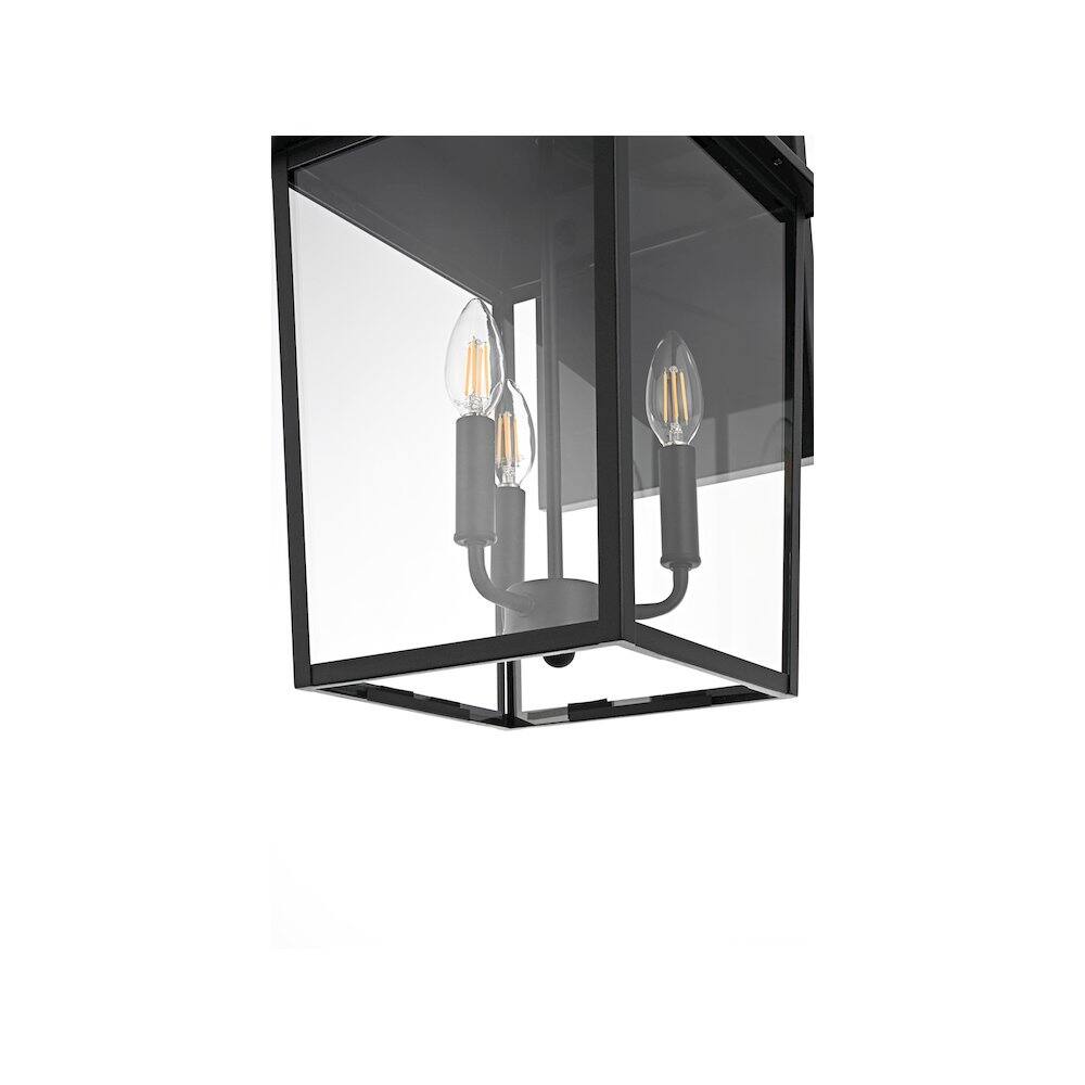 Alt View 1. Elegant Lighting - Riggs 11 inch Outdoor Wall Sconce in Black - Black.
