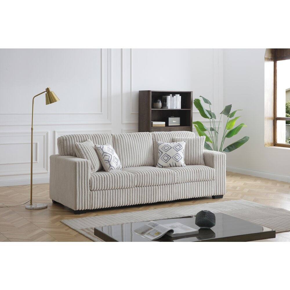 Alt View 2. Glory Furniture - Teddy Loveseat - Ivory.