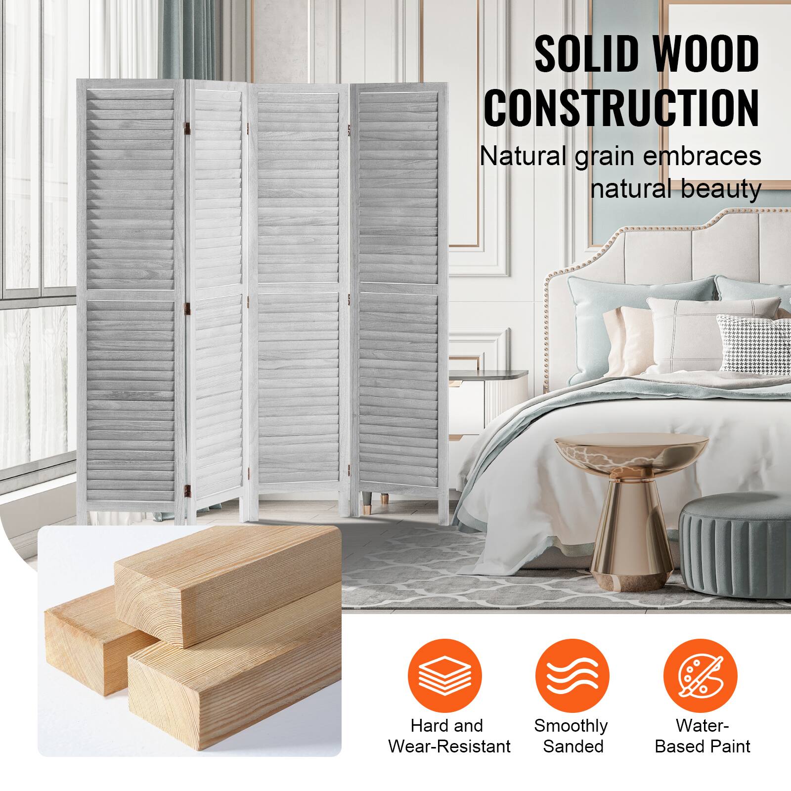 SOLID WOOD CONSTRUCTION  
Natural grain embraces natural beauty  

Hard and Wear-Resistant  
Smoothly Sanded  
Water-Based Paint