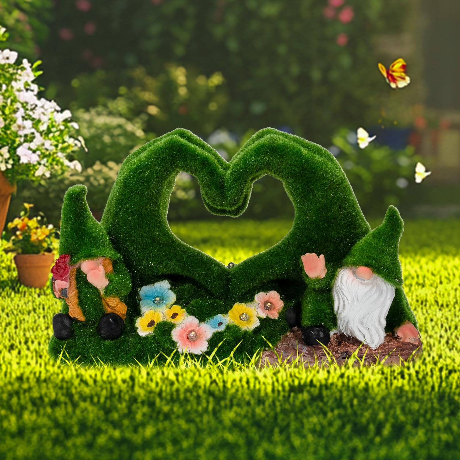 Front. Alchemy Casas - Birthday Gifts From Daughter Son - 13 Garden Solar Spring Statues Outdoor Decor With Led Lighted Bee And.