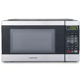 Farberware - Countertop Microwave Oven, 0.7 Cu. Ft., 700W - Stainless Steel