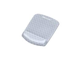 Fellowes - 9549701 PlushTouch Mouse Pad Wrist Rest with Microban - Lattice - Gray