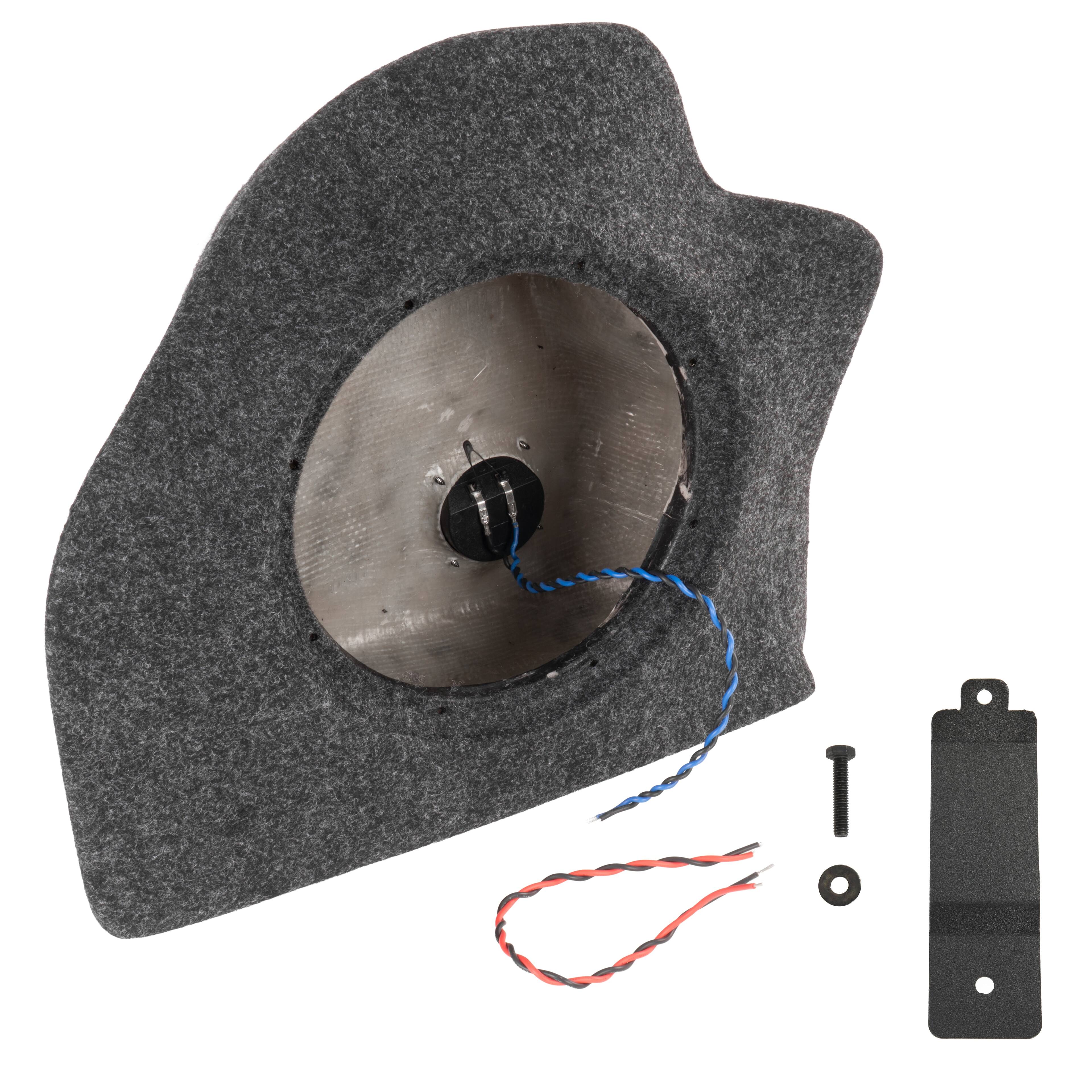 Back. NVX - UBE-DOD-CHA-G7 BOOST Box Custom Fit 10in Empty Sealed Subwoofer Enclosure for select 2015-2023 Dodge Charger.