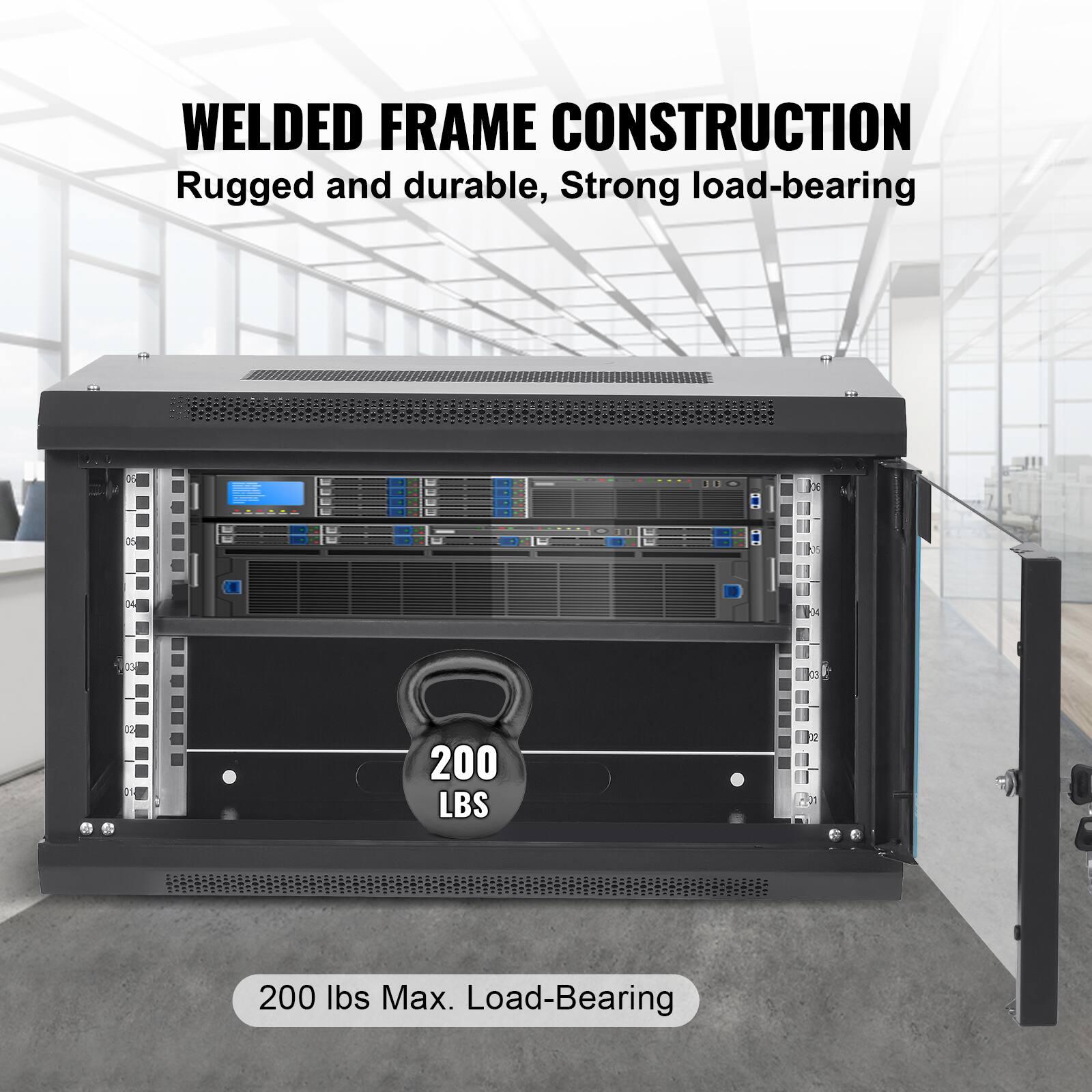 WELDED FRAME CONSTRUCTION  
Rugged and durable, Strong load-bearing  

200 LBS  
200 lbs Max. Load-Bearing