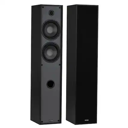 Front. Dayton Audio - Dayton Audio Classic T65 Floor-Standing Tower Speaker Pair Black.