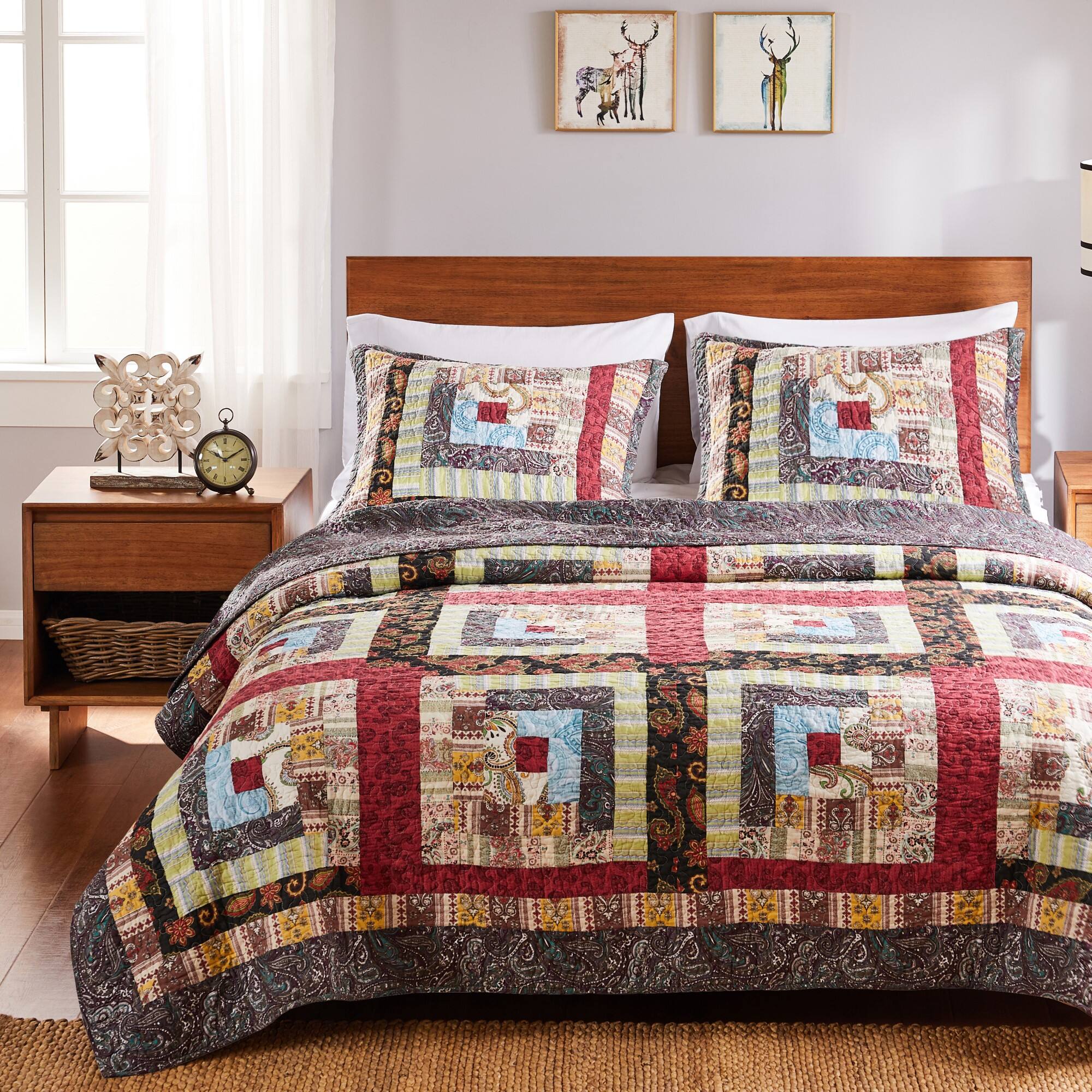 Alt View 2. Greenland Home Fashions - Greenland Home Fashion Colorado Lodge Quilt Set - 3 - Piece - King 105x95", Multi - Multi.