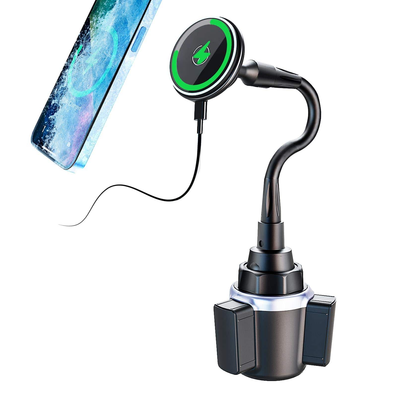 METALTON - For Qi2 15w Magsafe Car Cup Holder Magnetic Phone Wireless Fast Charging To12 Series - for Cup Holder