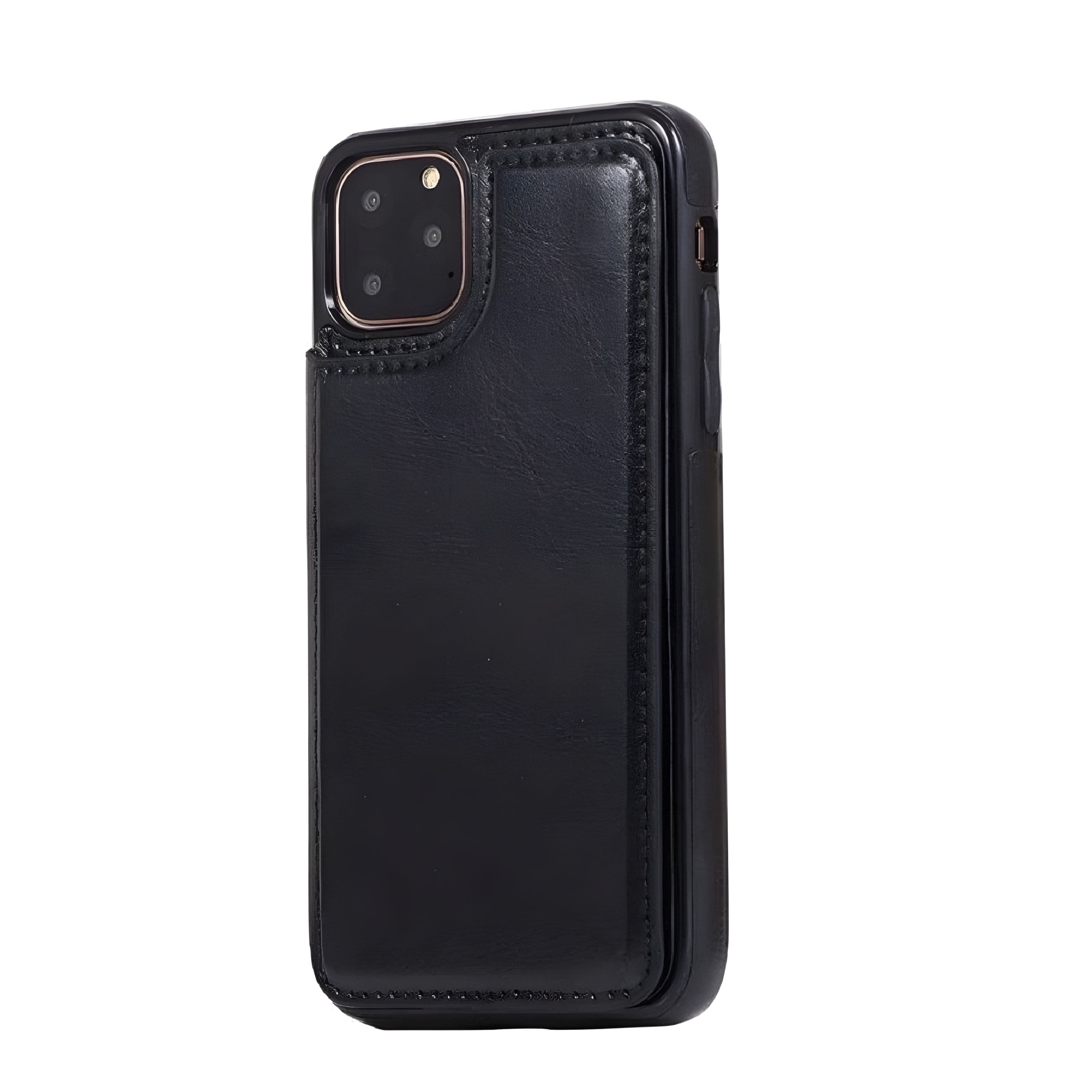 Kitcheniva - Leather Cellphone Case For iPhone 11 Pro With Magnetic Flip And Card Pocket - Black