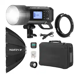 Flashpoint - XPLOR 400 Pro Compact TTL R2 Monolight, Bundle with 24" PS-B24K ParaSnap Octagonal Softbox and OTA Set