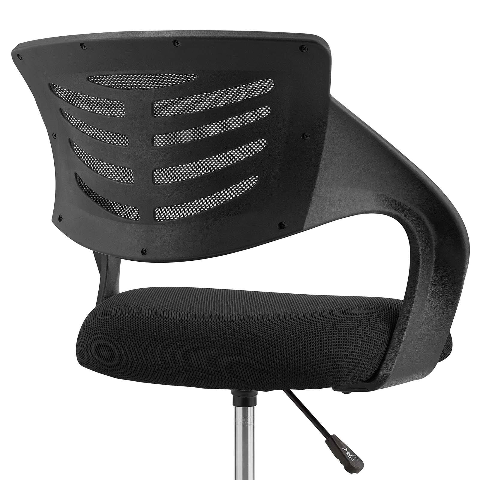 Back. Modway - Thrive Ergonomic Drafting Chair for Standing Desks - Black.