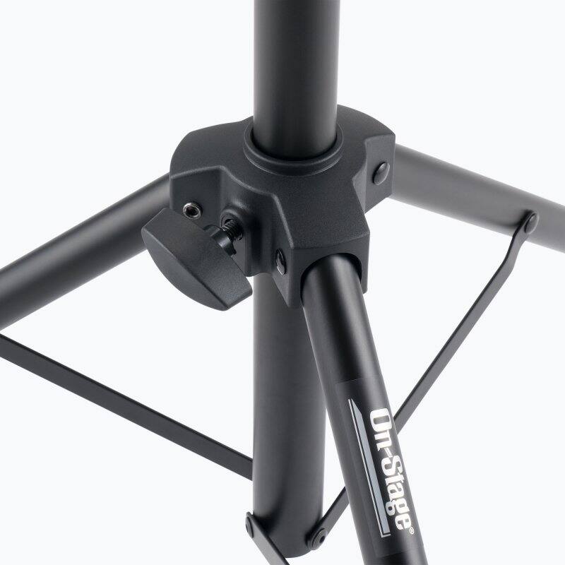 Alt View 4. On Stage Stands - On-Stage SM7312W Conductor Music Stand with Wide Wooden Bookplate - Black.