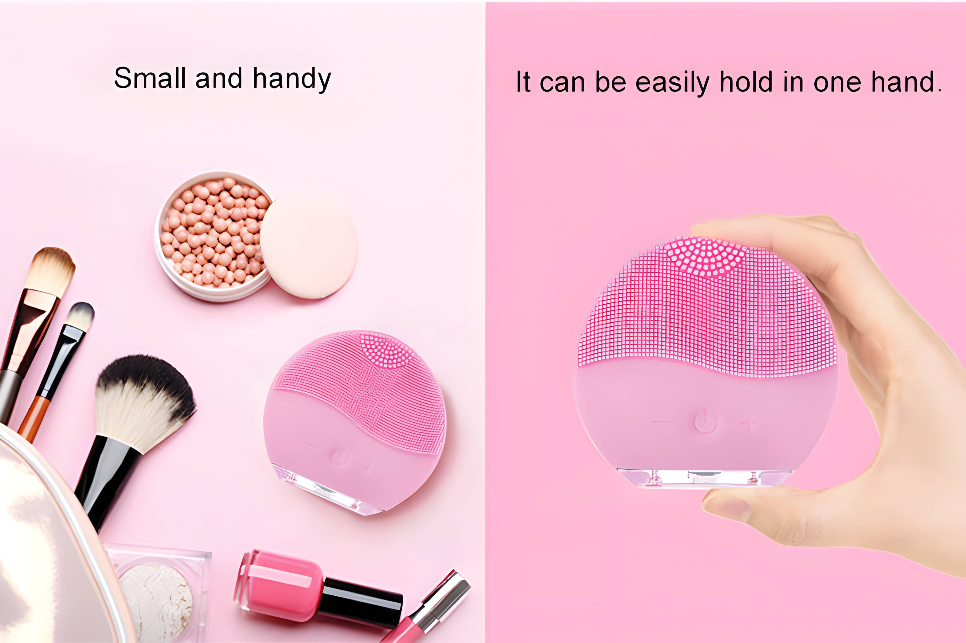 Small and handy. It can be easily held in one hand.