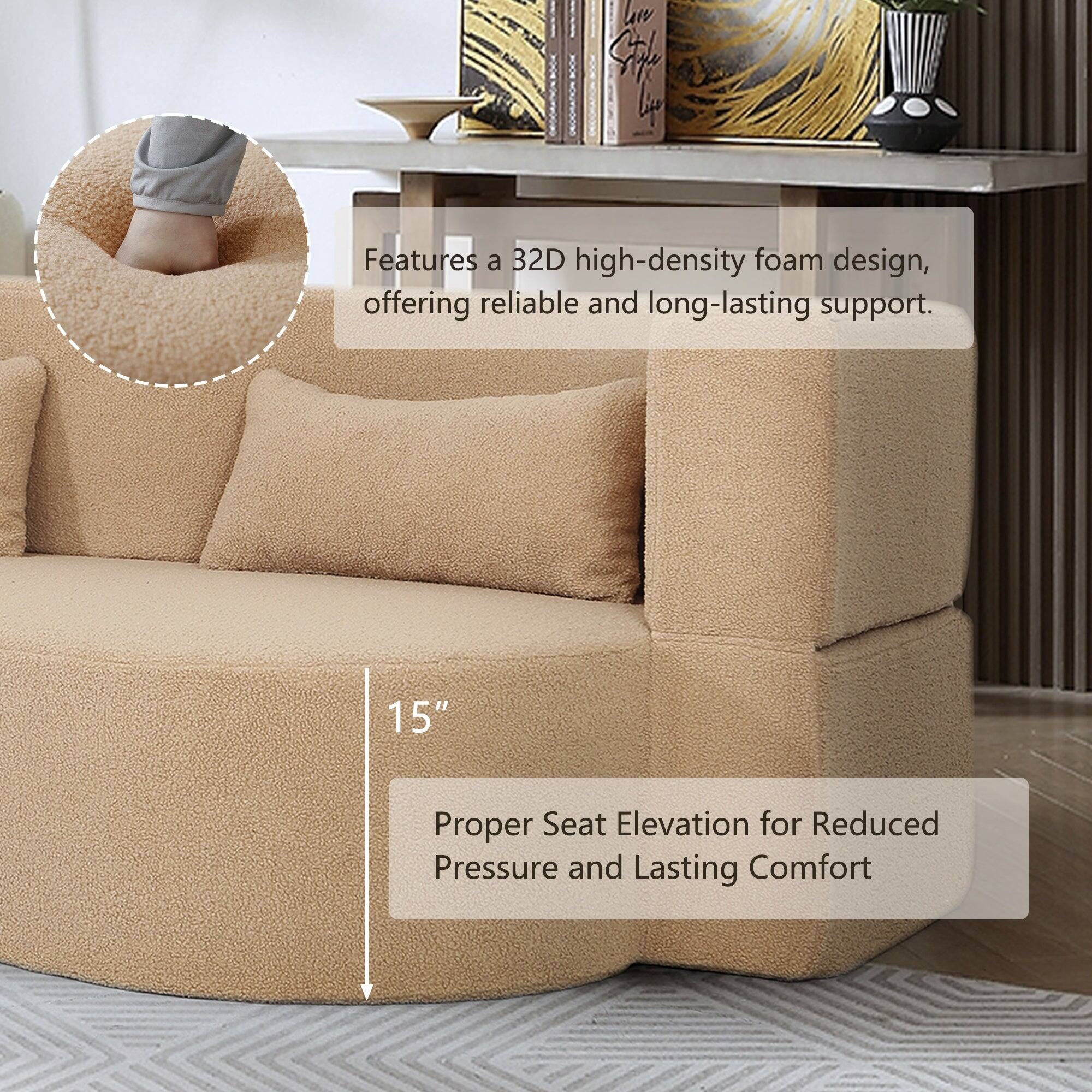 Features a B2D high-density foam design, offering reliable and long-lasting support.  
15" Proper Seat Elevation for Reduced Pressure and Lasting Comfort