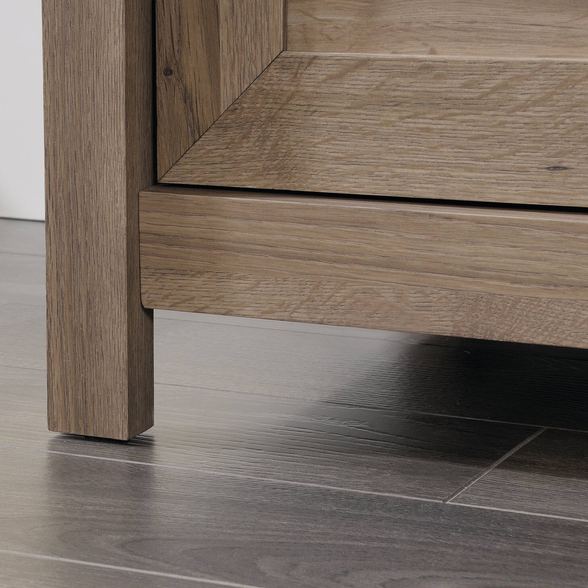 Left. Forest'nSky - Brown Wood 6 drawer 52.24 in. Wide Chest of Drawers with Sturdy Frame for Living Room - Brown.