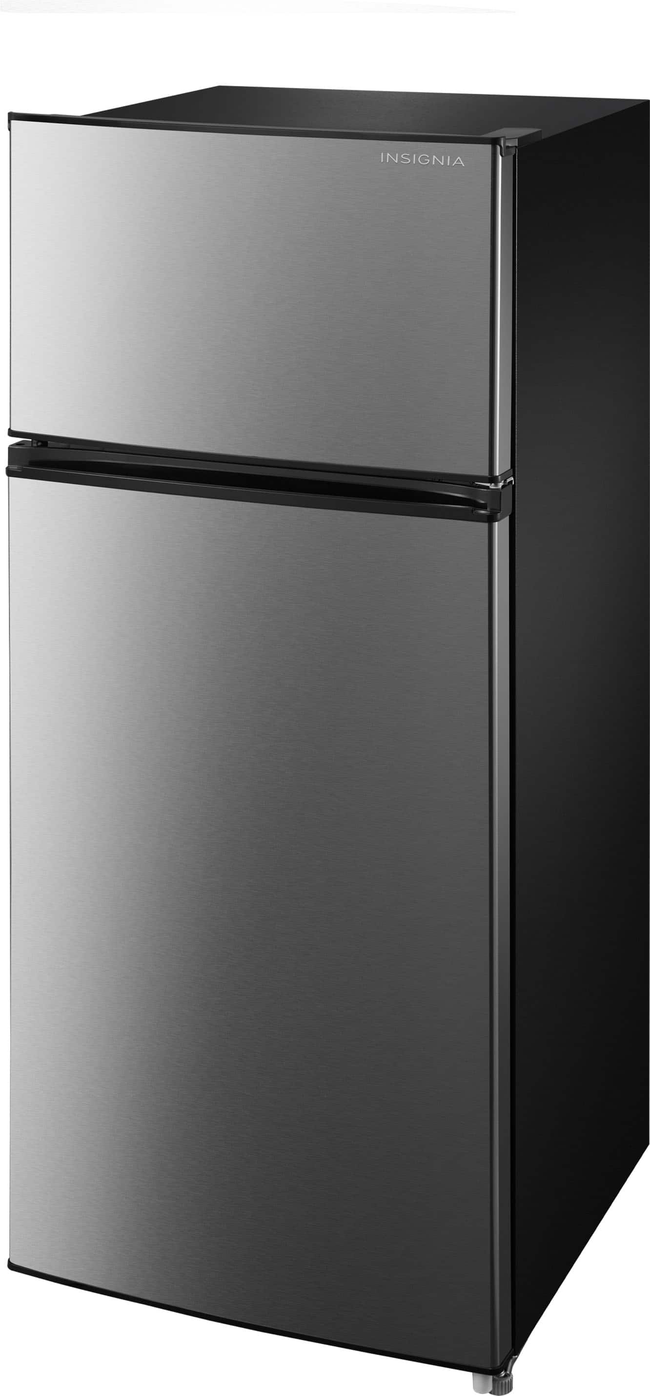Alt View 10. Insignia™ - 7.2 Cu. Ft. Mini Fridge with Top Freezer and ENERGY STAR Certification - Stainless Steel Look.