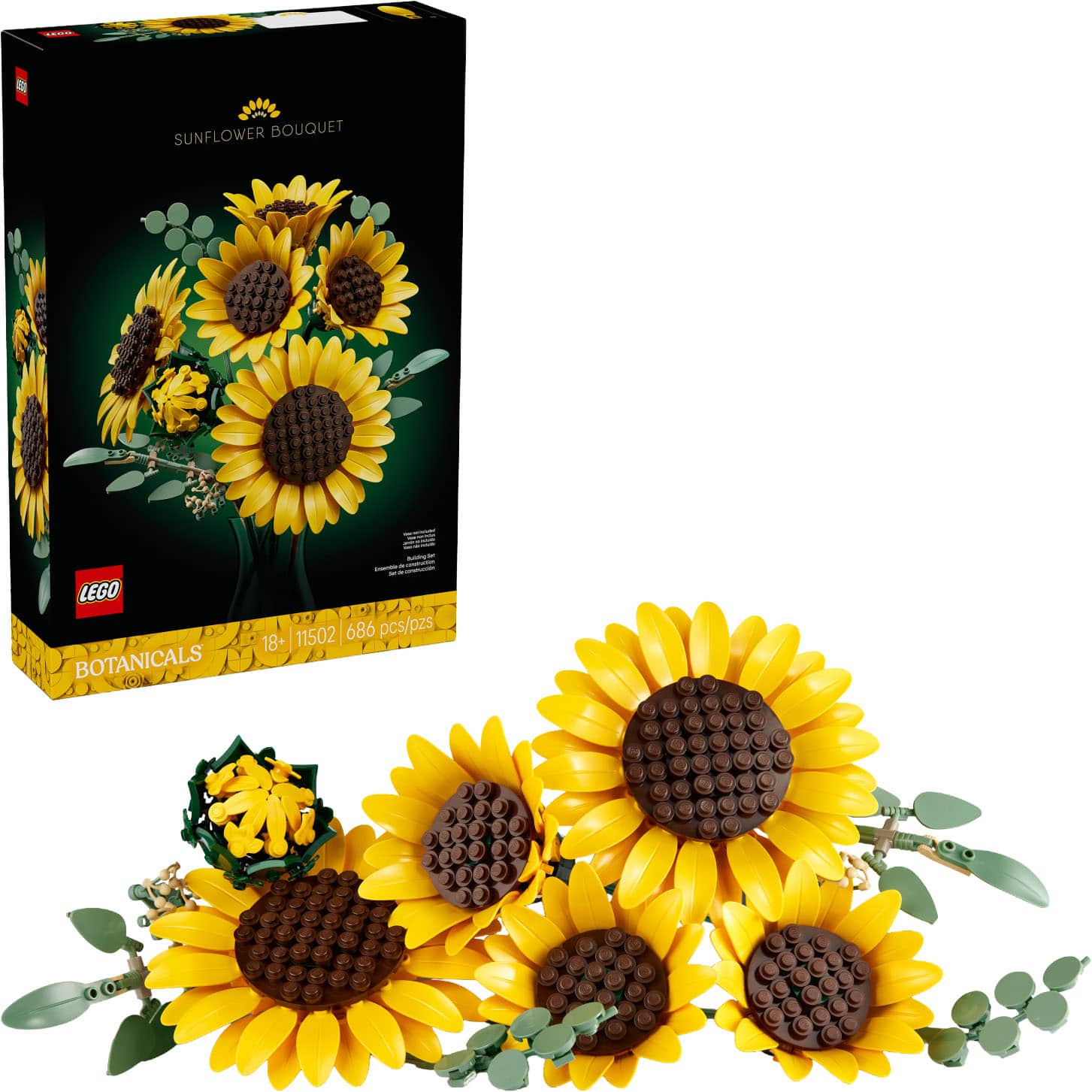 SUNFLOWER BOUQUET LEGO BOTANICALS - 1 : 1  
11502 686 pcs/pzs 18+