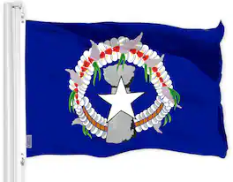 G128 - Northern Marianas State Flag, 3x5 ft, 150D Polyester, Brass Grommets - Assorted Colors