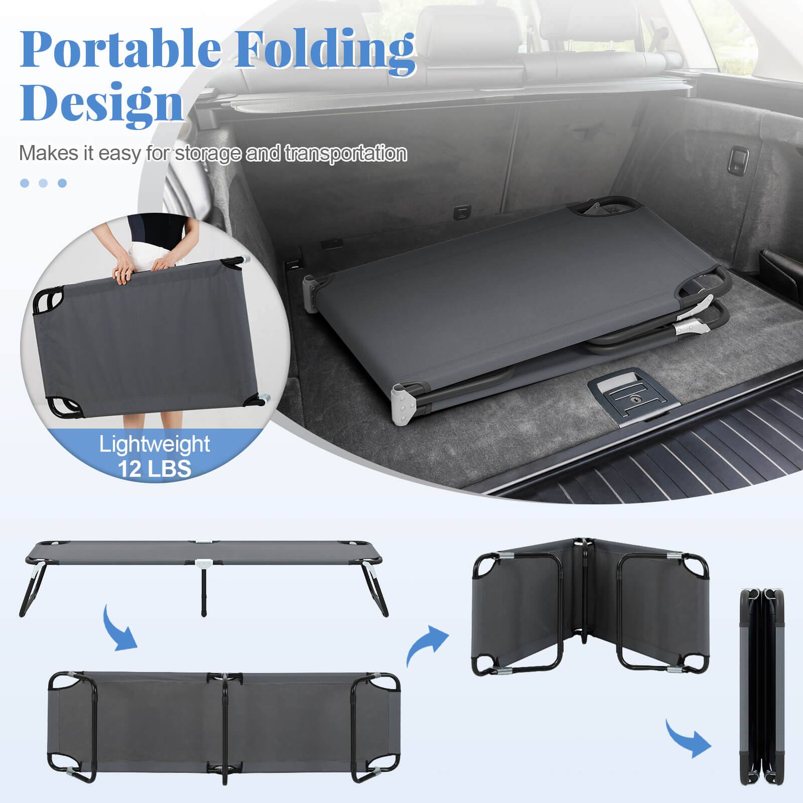 Portable Folding Design  
Makes it easy for storage and transportation  

Lightweight 12 LBS