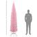 Alt View 2. Homcom - Artificial Pencil Christmas Tree, Slim Xmas Tree with 618 Realistic Branch Tips and Plastic Stand - Pink.