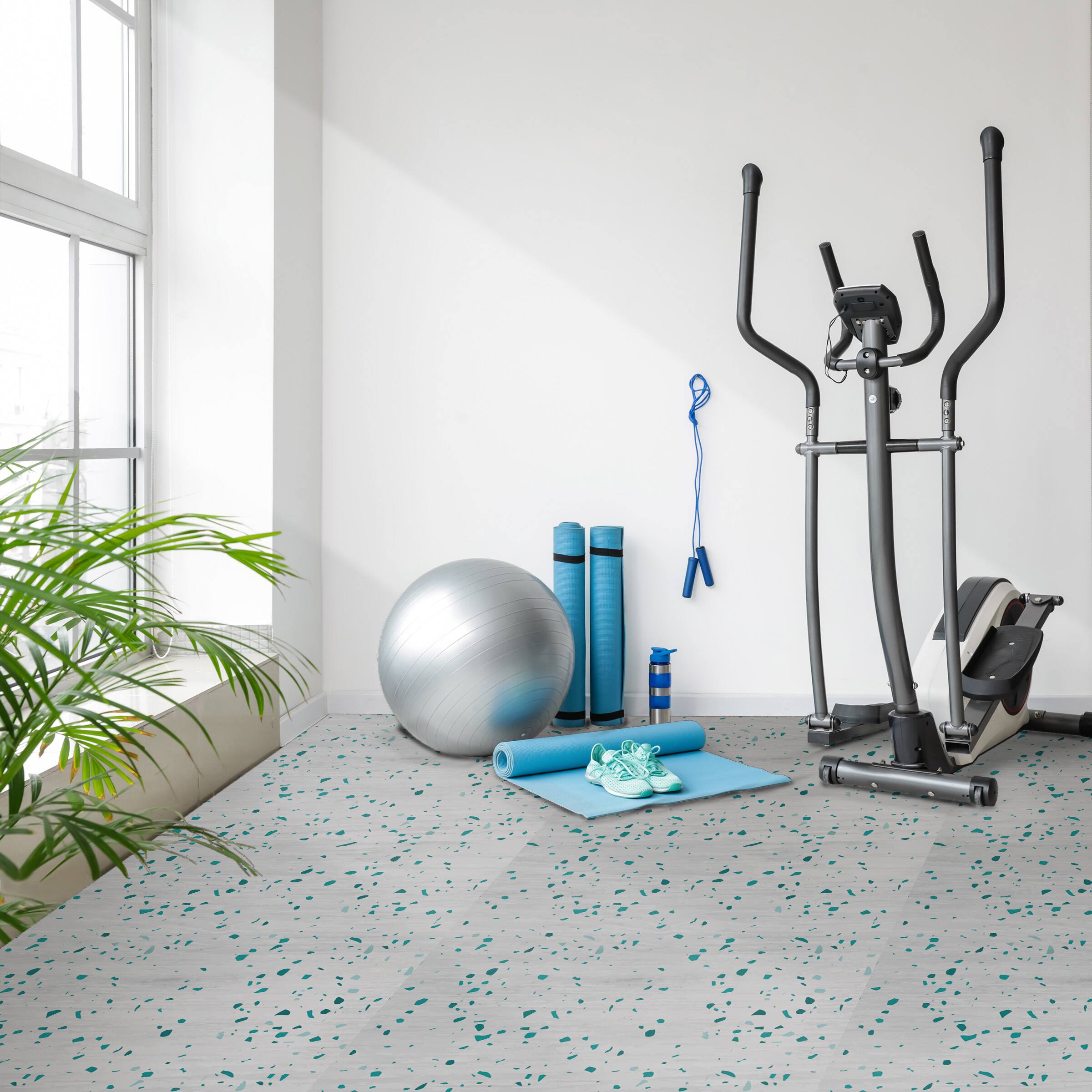 Back. Sorbus - Sorbus 48 Sq. Ft. Wood Grain Floor Tiles Foam Mat EVA Interlocking Mats Tile 3/8-Inch Thick Flooring Wood Mats w/Borders - Terrazzo.