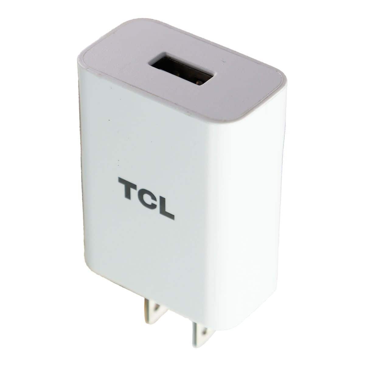 TCL - Adaptive Output Single USB Port Travel Charger Wall Adapter - 5V/3A - White