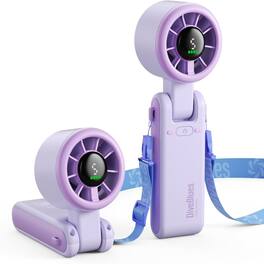 Loheer - Portable Handheld Turbo Fan 3 in 1 Wearable Neck Fan for Travel and Outdoor 4000mAh Battery Operated 5 Speed