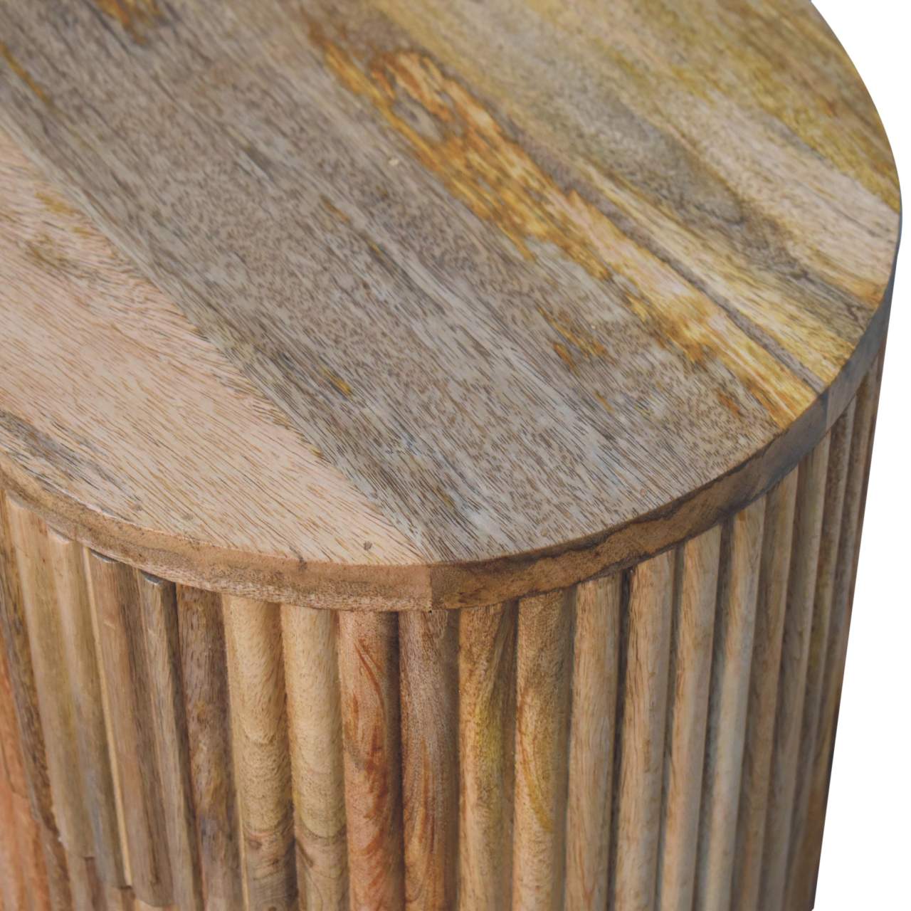 Alt View 2. Artisan Furniture - Artisan Furniture Solid Wood Soba Ball 3 Drawer Bedside, Brown - Brown.