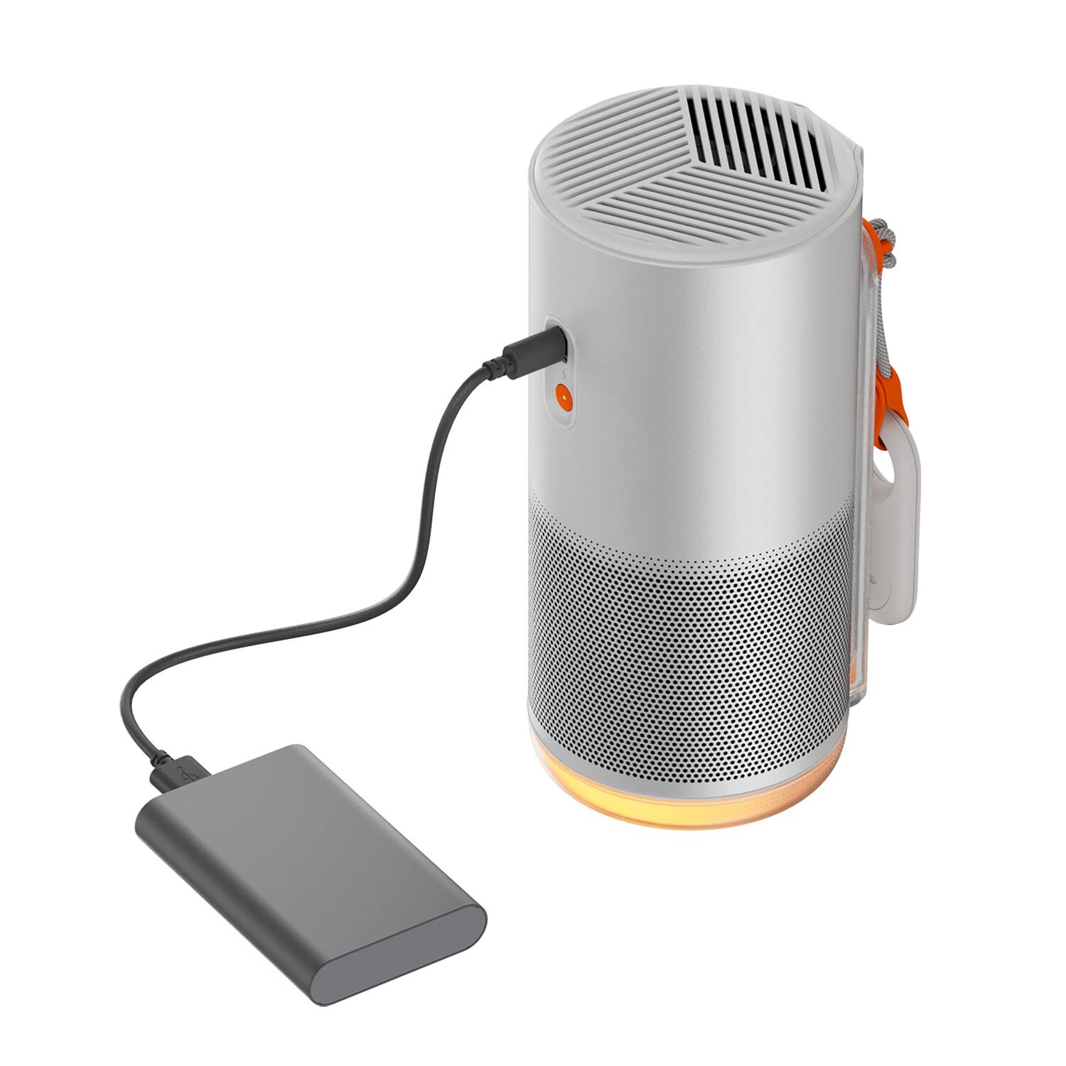 Angle. XGIMI - Xgimi Wk08k Mogo 4 1080p 450-iso-lumen Portable Projector With Filter, Speakers, Ambient Light, And Google Tv - silver.