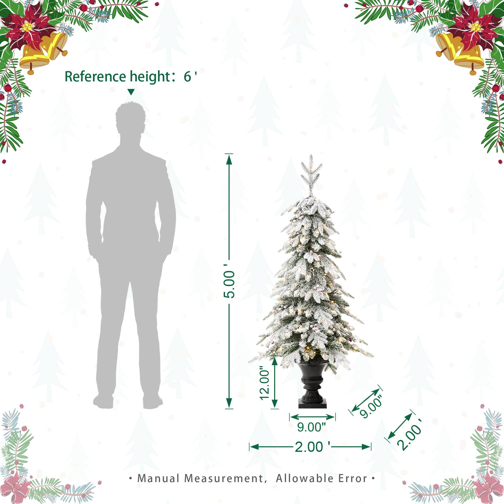Reference height: 6'

5.00' 12.00" 9.00" 9.00" 2.00 2.00 Manual Measurement, Allowable Error
