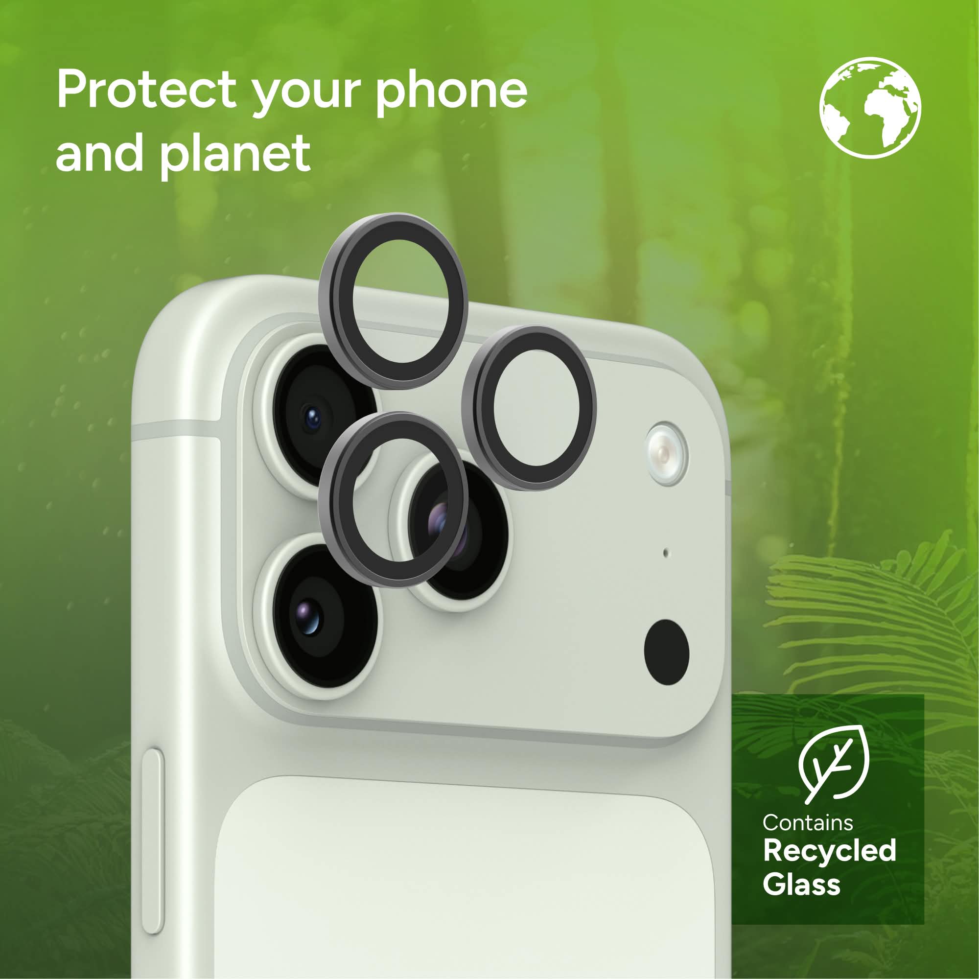 Protect your phone and planet

Contains Recycled Glass