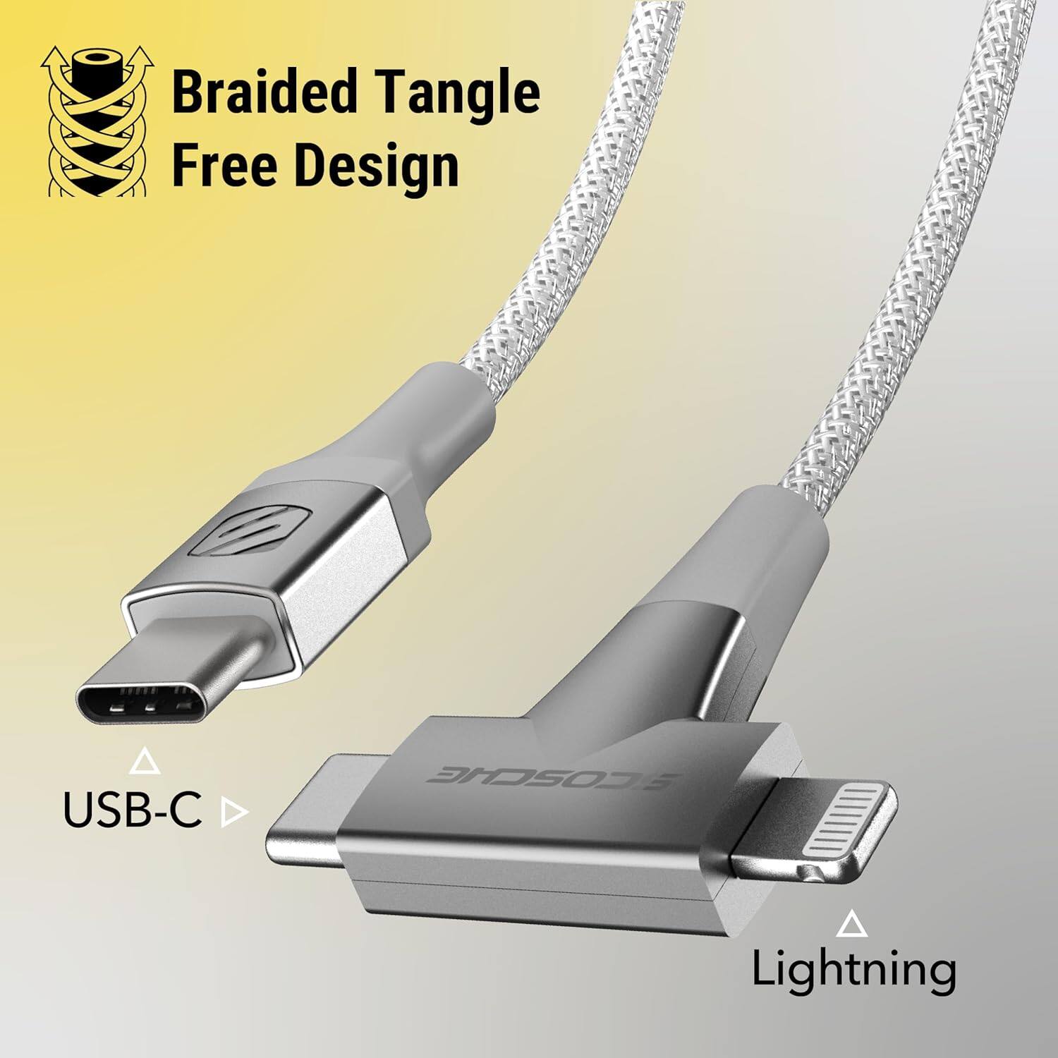Braided Tangle Free Design

USB-C

Lightning