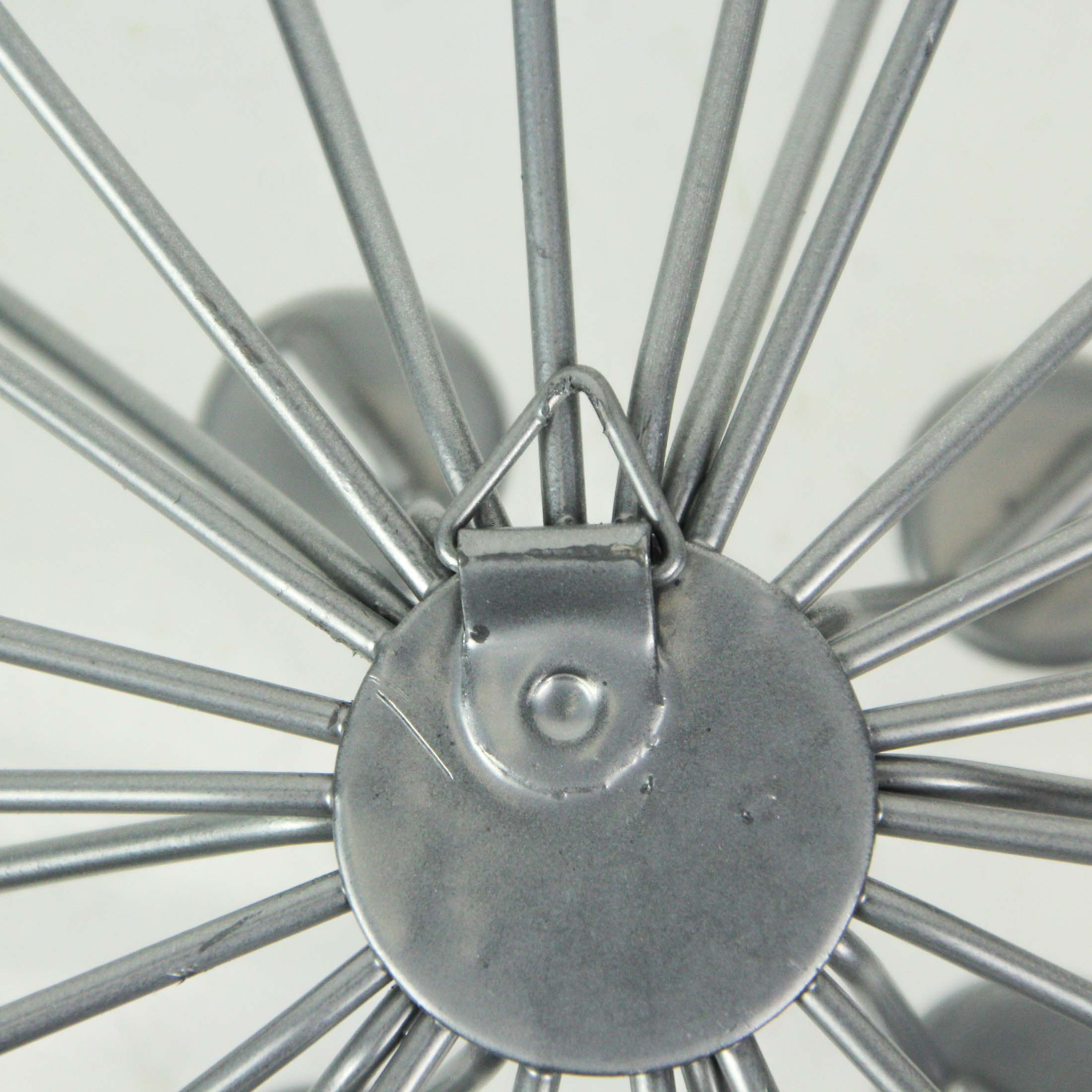 Alt View 8. Zeckos - Set Of 6 Silver Starburst Jeweled Metal Decorative Wall Art Hangings - Silver.